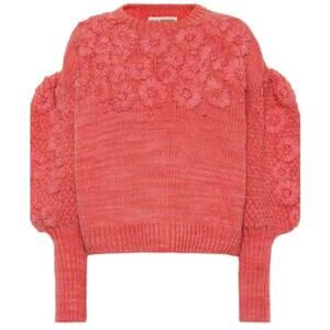 Ulla Johnson Ciel 100% Merino Wool Sweater Floral Rose Small New With Tags